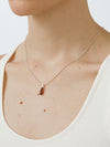 OLIO E ACETO Sterling Silver Quartzite/Lapis Lazuli/Red Snakeskin Jade Morning Dew Pendant Necklace OLIO-OA13N01-YH Red